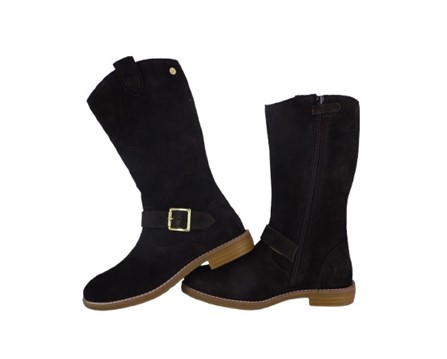 Stivale in pelle scamosciata con zip
