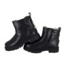 Stivale in pelle con zip e borchie