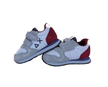 FE6DFFCF151D909AA3BAA2336E6C8F29_ Sneaker bassa in camoscio e tessuto con doppio velcro