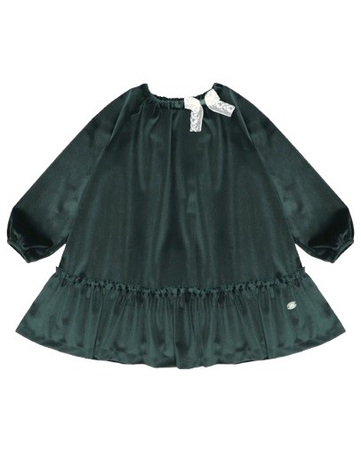 Vestito in velluto con scollo elasticizzato