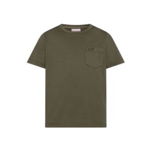 T-shirt mezza manica in cotone con taschino